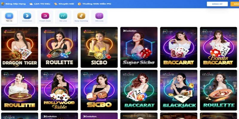 Cổng game đa dạng phong phú các thể loại